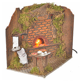 Öfen und Feuerstellen für Krippen: Backofen mit Feuereffekt, 20x14cm