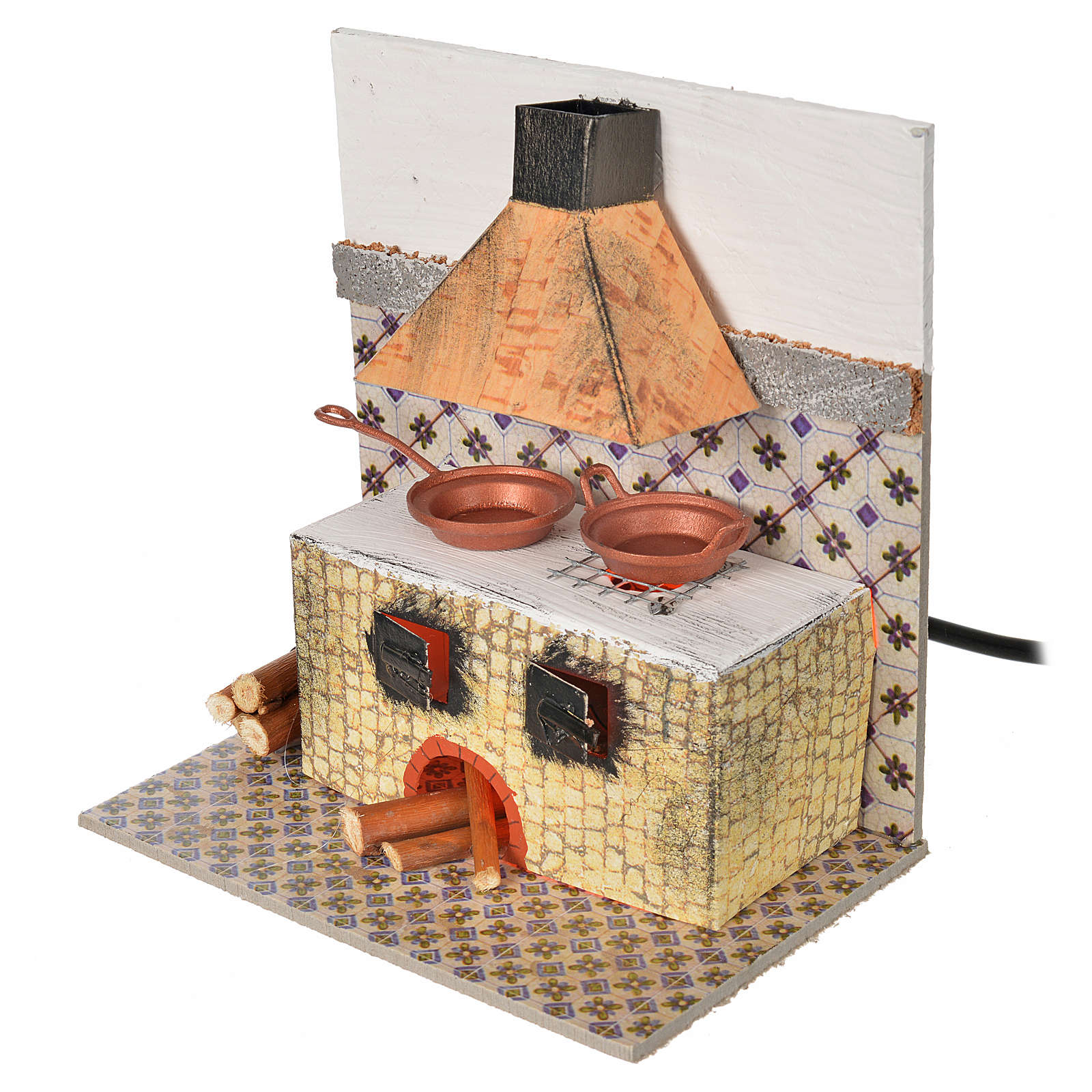 Cocina con bombilla efecto fuego 15x10x15.5 cm. | venta online en HOLYART