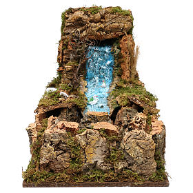 Bridges, streams and fences for Nativity scene: Nativity setting, waterfall with stream and pump 60x34cm Bridges, streams and fences for Nativity scene: Nativity setting, waterfall with stream and pump 60x34cm