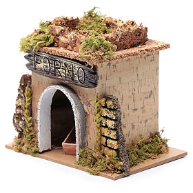 Ambientações para Presépio: lojas, casas, poços: Loja padeiro 15x10 cm