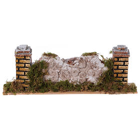 Nativity setting, wall with stones 20x3,5x6,5cm