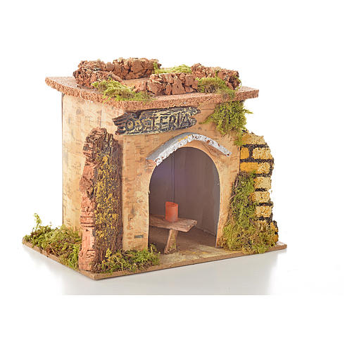 Nativity setting, tavern shop 15x10cm 2