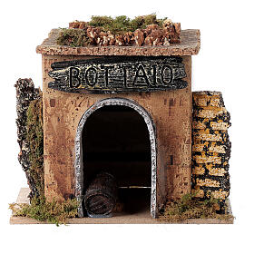 Magasin tonnelier en miniature crèche 15x10 cm