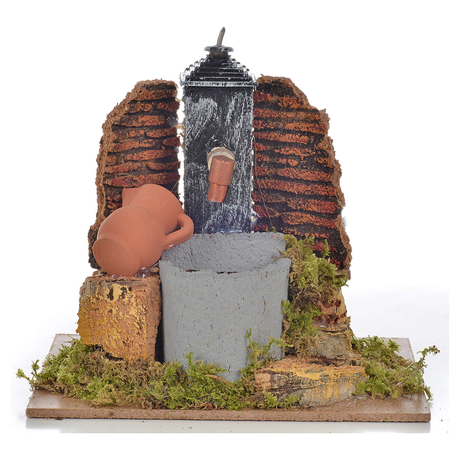 Nativity fountain with amphora, 15x12x16cm online sales on HOLYART.co.uk
