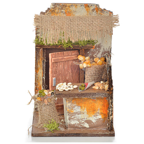 Nativity setting, workshop with corn 15x9,5x9,5cm 1