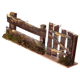 Nativity setting, fence with gate 25x3,5x8cm