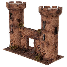 Torri in sughero presepe napoletano 26x12x h. 20