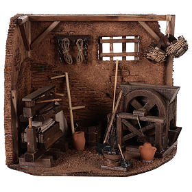 Bäuerliche Werkstatt neapolitanische Krippe 16x22x h. 20 cm