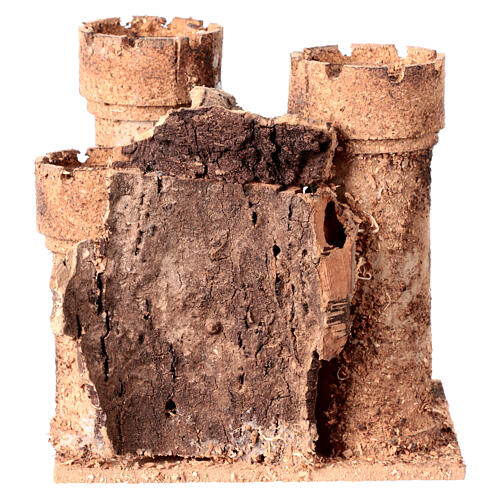 Neapolitan Nativity scene accessory, small cork castle 4