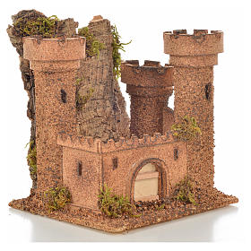 Belén napolitano: Castillo miniatura belén napolitano 14.5x13.5x15 cm.