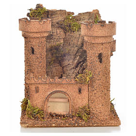 Neapolitan Nativity Scene: Neapolitan Nativity scene accessory, small cork castle