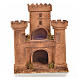 Neapolitan Nativity scene accessory, cork castle 14x18x21cm s1