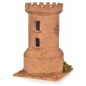 Turm aus Kork neapolitanische Krippe 13x13x20,5