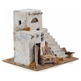 Neapolitanische Krippe: Arabisches Haus neapolitanische Krippe 26x22 h. 22
