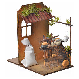 Nativity setting, cheese maker's workshop 15x9,5x9,5cm