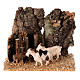 Nativity setting, goats at the manger 10x15x10cm s1