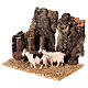 Nativity setting, goats at the manger 10x15x10cm s2