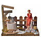 Nativity setting, woman at the well with fence 12x15x9cm s1
