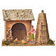 Nativity setting, farm house with hens and straw 18x27x12cm s1
