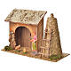 Nativity setting, farm house with hens and straw 18x27x12cm s2