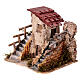 Nativity setting, country cottage with stairs 19x19x16cm s2
