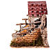Nativity setting, country cottage with stairs 19x19x16cm s4