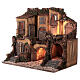 Neapolitan nativity village, 1700 style with fountain and lights s3