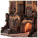 Borgo presepe napoletano stile 700 con fontana e luce 53x60x43 s2