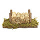Nativity accessory, wood stack on moss with straw s1
