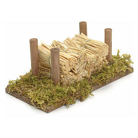 Pile de paille en miniature pour crèche