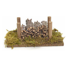 Nativity accessory, wood stack on moss