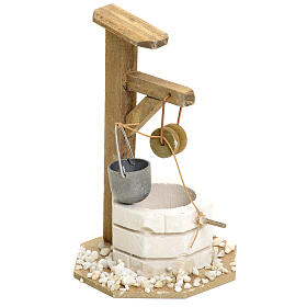 Pozzo in gesso per presepe con carrucola