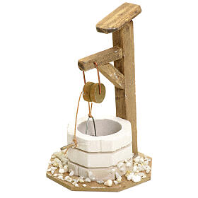 Pozzo in gesso per presepe con carrucola