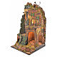Borgo presepe napoletano stile 700 torre scale luce 65x45x37 s2