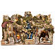 Borgo presepe con fuoco luci doppia cascata 40x76x38 s1