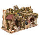 Borgo presepe con fuoco luci doppia cascata 40x76x38 s2