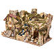 Borgo presepe con fuoco luci doppia cascata 40x76x38 s3