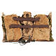 Borgo presepe con fuoco luci doppia cascata 40x76x38 s4