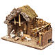 Nativity setting, stable with fire 28x42x18cm s2