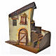 Nativity setting, yellow farmhouse with stairs 28x15x27cm s2