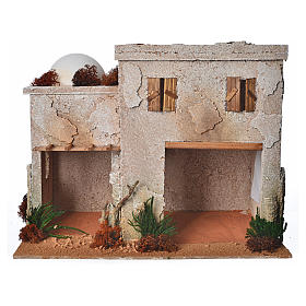 Bottega vuota per presepe legno e sughero