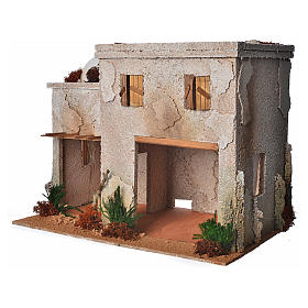 Bottega vuota per presepe legno e sughero