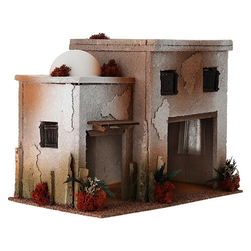 Nativity setting, empty workshop in wood and cork 3