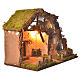 Nativity stable with mill and light 60x34x43cm s3