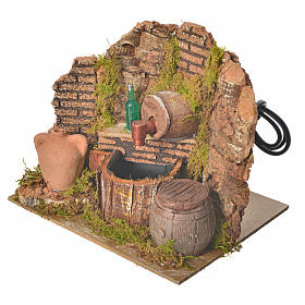 Nativity setting, tavern with pump and bottle 15x12x12cm