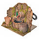 Nativity setting, tavern with pump and bottle 15x12x12cm s2