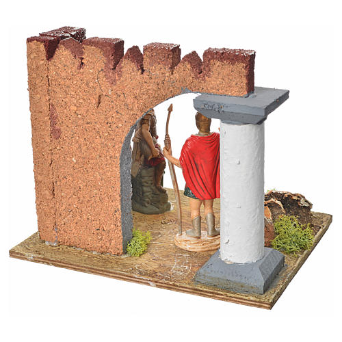 Nativity setting, Roman guards and castle wall 4