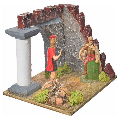 Gardes romaines et colonne décor crèche 3