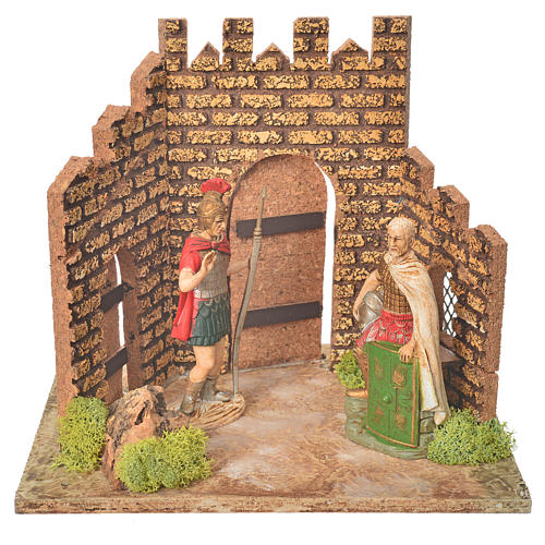 Nativity setting, Roman guards and castle doors 1