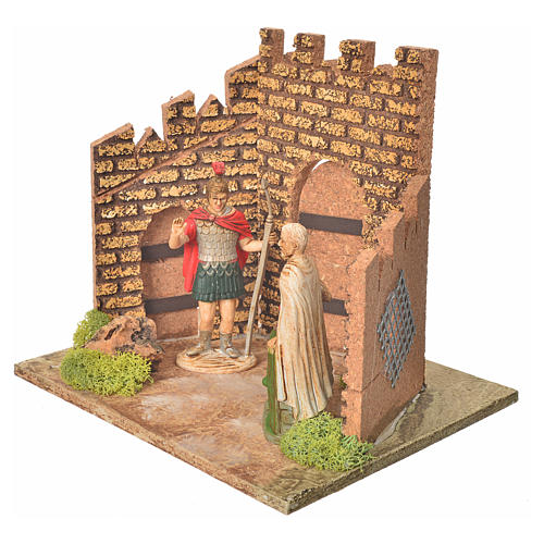 Strażnicy rzymscy i brama zamku otoczenie szopki 2